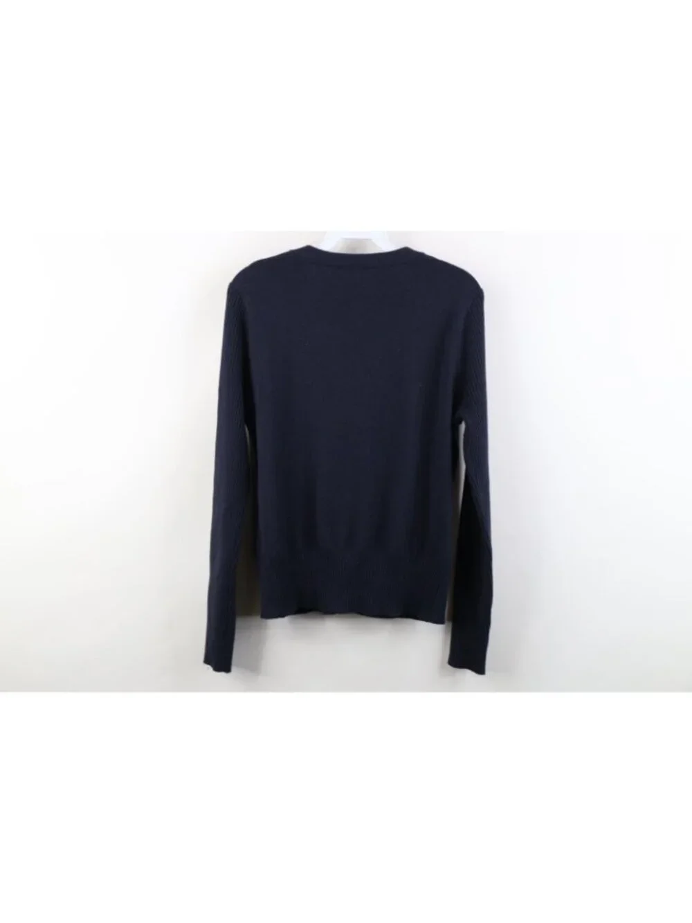 Tory Burch Sport Womens Medium Cashmere Blend Golf Knit Cardigan Sweater Blue